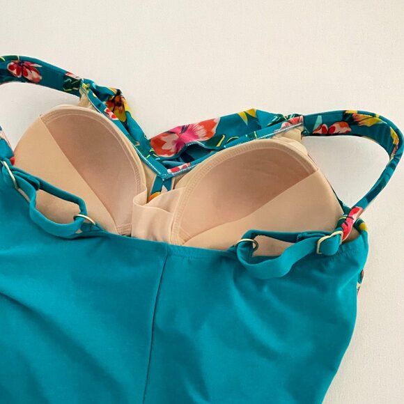 *Lands' End Swimsuit SlenderSuit Tummy Control Skirted One Piece Size 8 DD - Picture 11 of 11